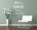 Just Before Sunrise Quotes Wall Decal Motivational Vinyl Art Stickers